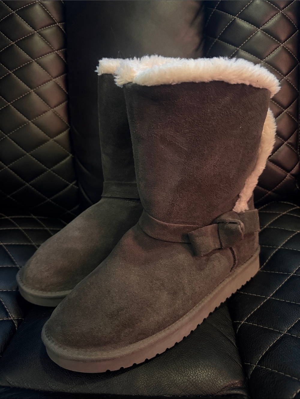 Kookaburra by UGG- Women’s Faux-Suede Shearling Winter Boots - Grey